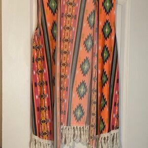 Colorful Lady’s World Bohemian Fringe Vest